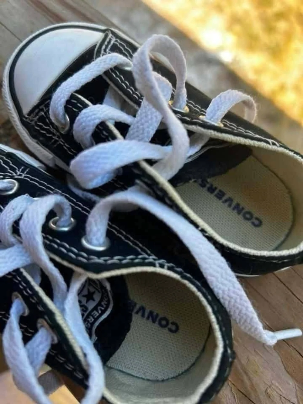 Converse Kids Black and White Canvas Low-Top Sneakers